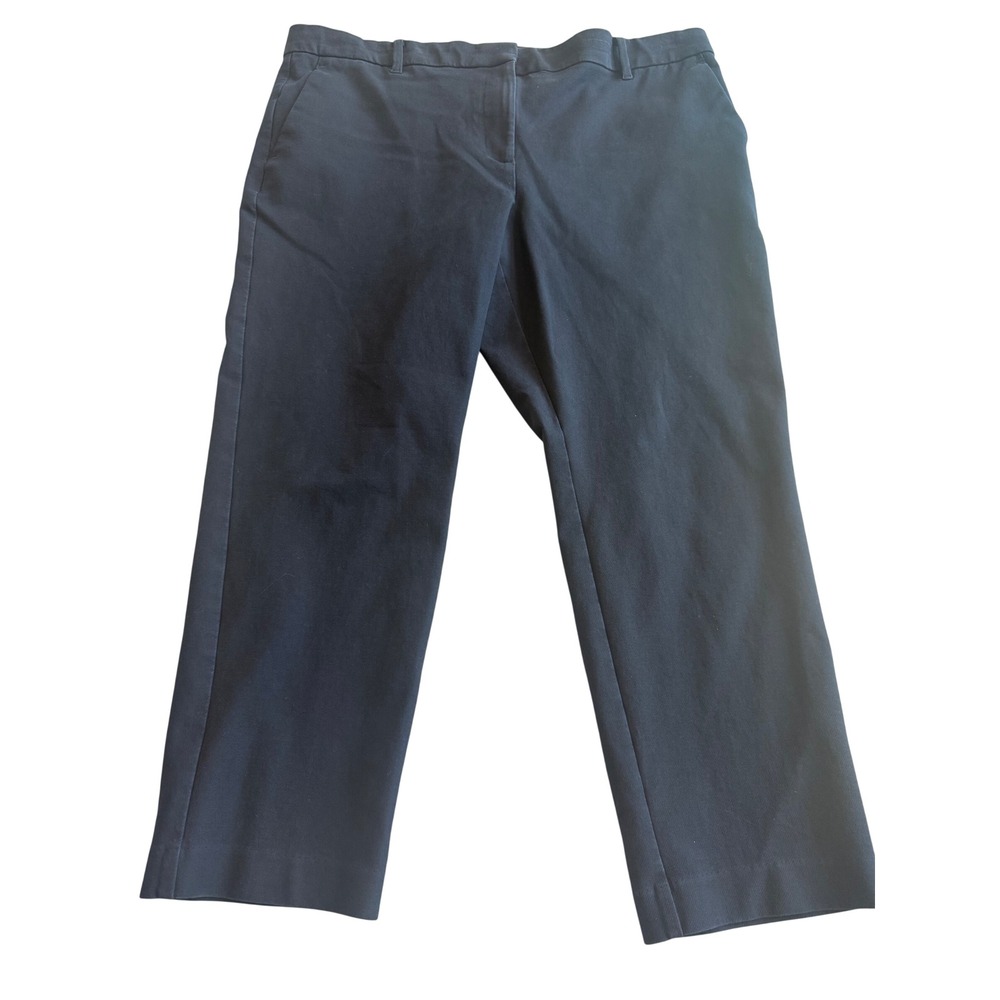 Ann Taylor Womens Ankle Trousers Pants 14 Navy Stretch Business Casual Office